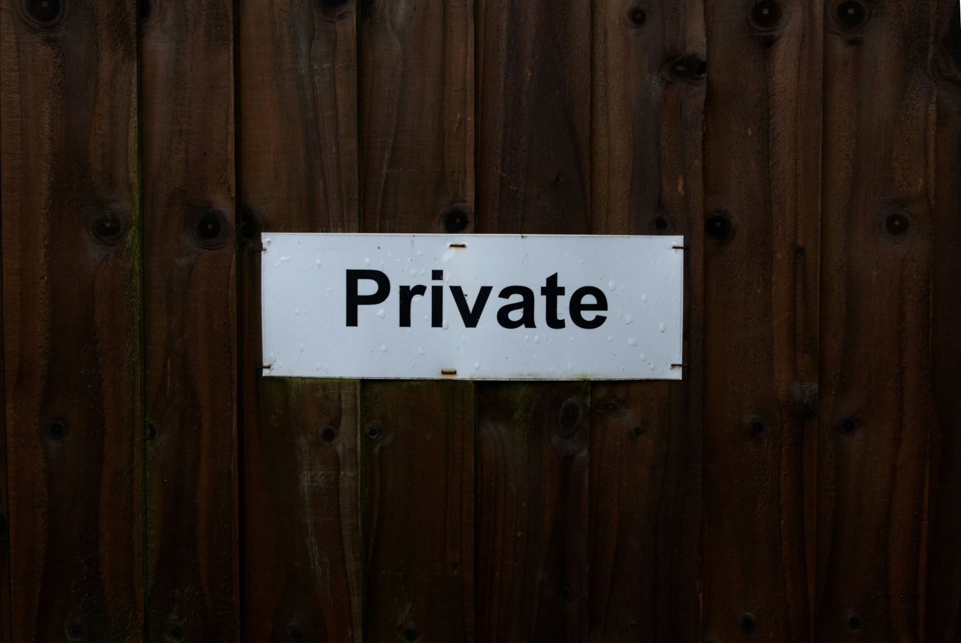 private sign